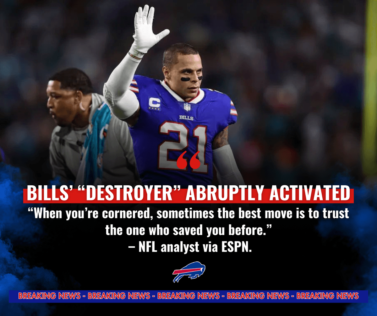 PANIC BUTTON PRESSED: Bills’ Hail Mary – Former All-Pro “Destroyer” Abruptly Activated to Demolish Falcons